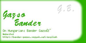 gazso bander business card
